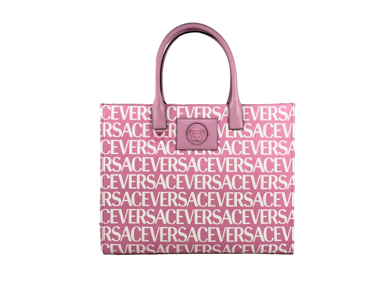 Versace Medusa Large Canvas Tote Bag Baby Pink