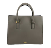 Versace Gray Leather Satchel Bag