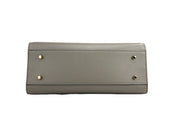Versace Gray Leather Satchel Bag