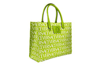 Versace Medusa Large Green Canvas Tote Bag