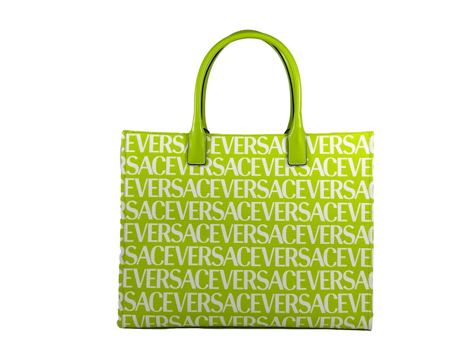 Versace Medusa Large Green Canvas Tote Bag
