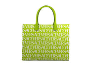 Versace Medusa Large Green Canvas Tote Bag