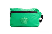 Versace Small Bright Green Nylon Matte Medusa Belt Bag
