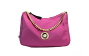 Versace Small Dahlia Medusa Hänge Crossbody Axelremsväska i Nylon