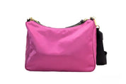 Versace Small Dahlia Medusa Hänge Crossbody Axelremsväska i Nylon