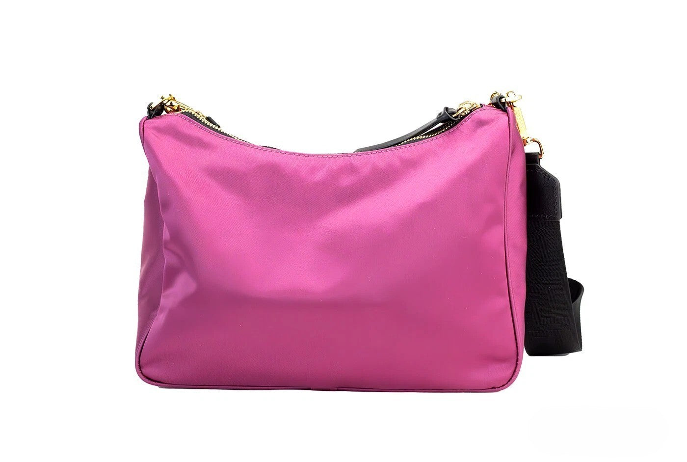 Versace Small Dahlia Medusa Hänge Crossbody Axelremsväska i Nylon