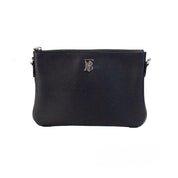 Burberry Black Grainy Leather Pouch Crossbody Bag