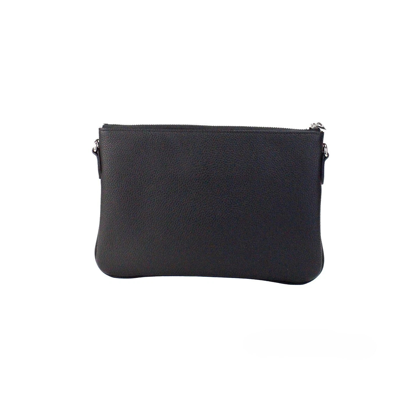 Burberry Black Grainy Leather Pouch Crossbody Bag