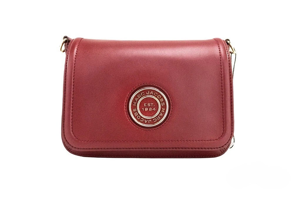 Marc Jacobs Syrah Smooth Leather Flap Crossbody Bag