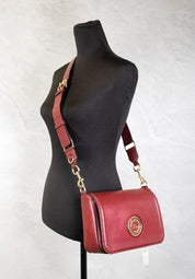 Marc Jacobs Syrah Smooth Leather Flap Crossbody Bag