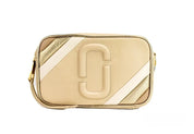 Marc Jacobs The Moto Shot 21 Axelremsväska i Läder (Beige)