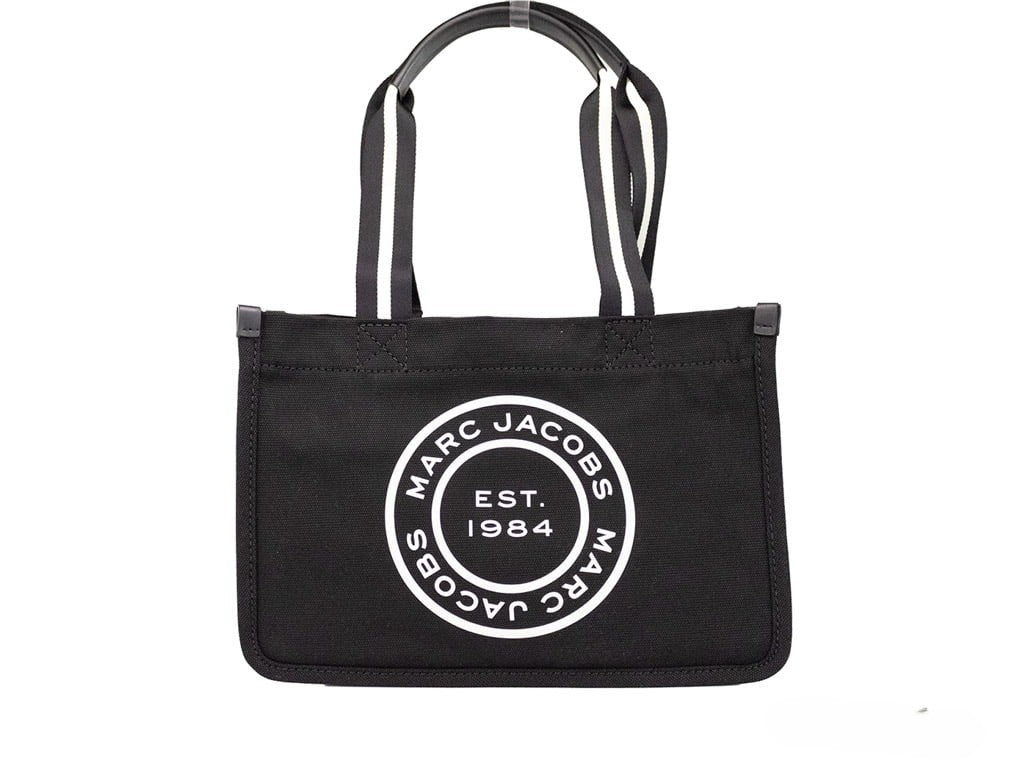 Marc Jacobs Black Canvas Shoulder Convertible Tote Bag