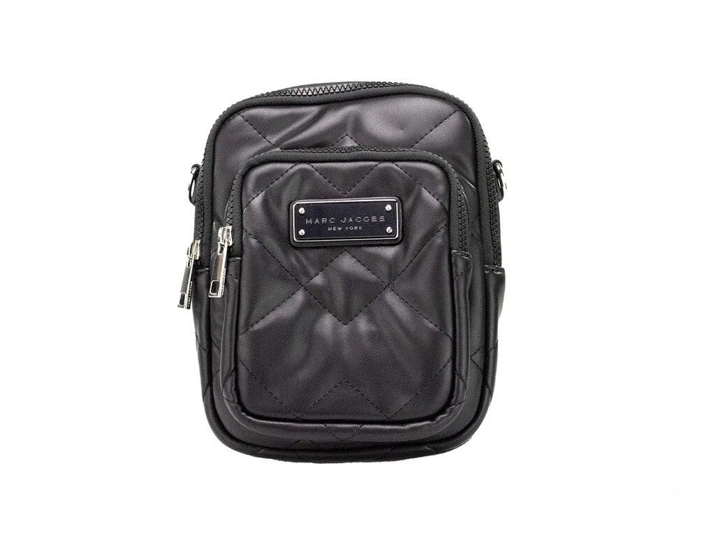 Marc Jacobs Black Quilted Smooth Leather Crossbody Handbag