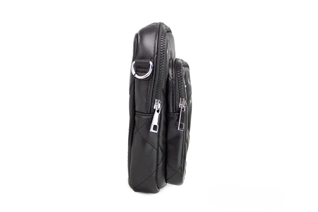 Marc Jacobs Black Quilted Smooth Leather Crossbody Handbag