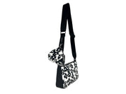 Michael Kors Black Leather Floral Crossbody Tech Bag