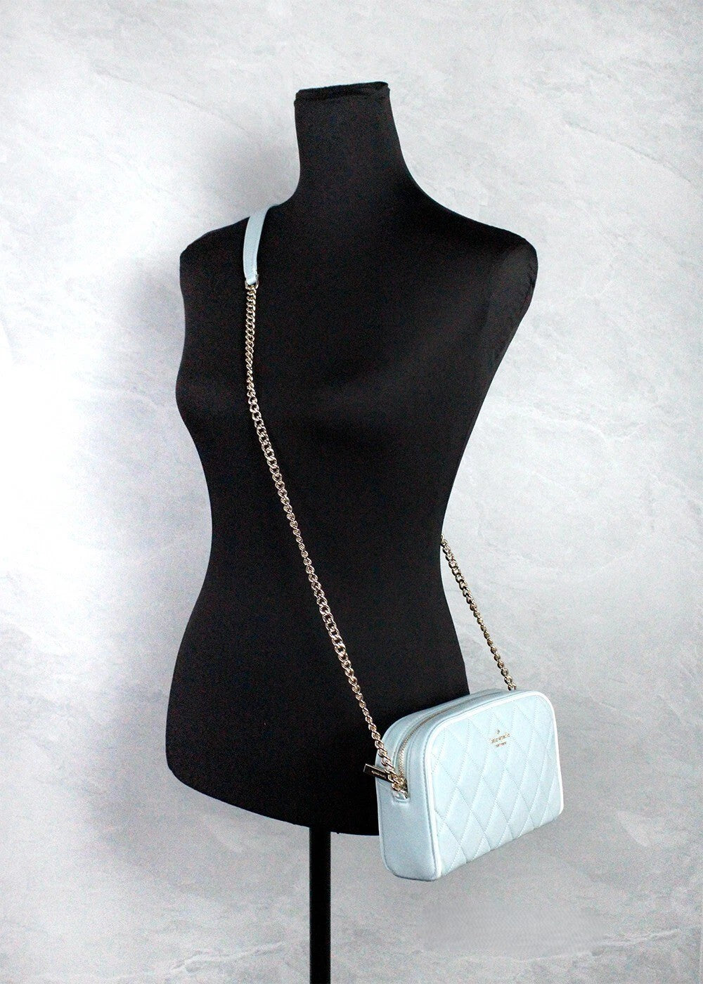Kate Spade Wild Sage Quilted Smooth Leather Camera Crossbody Bag