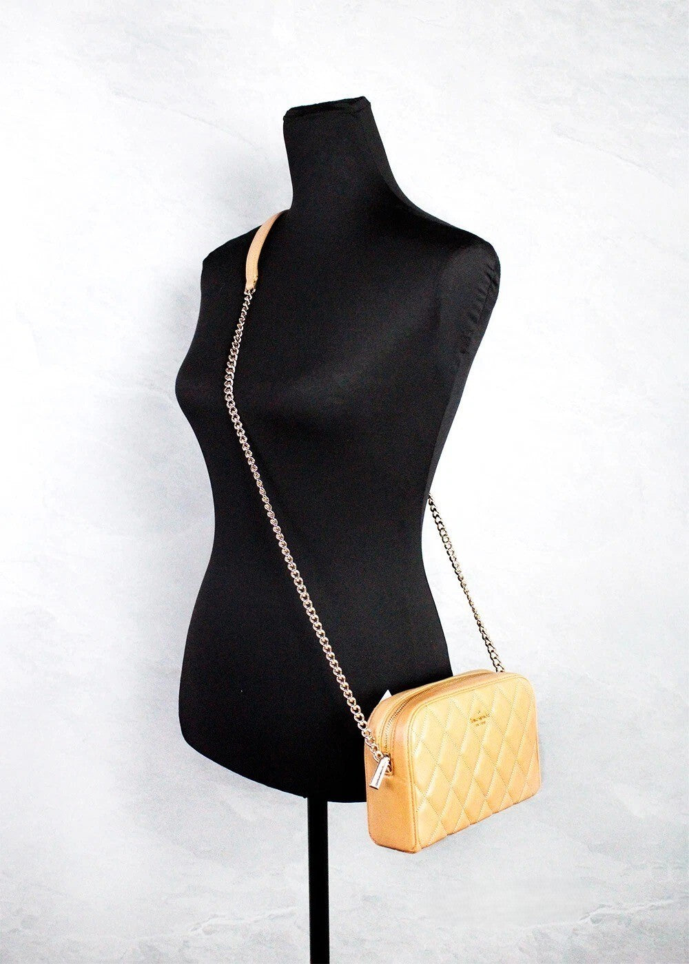 Kate Spade Carey Mini Tiramisu Quilted Smooth Leather Camera Bag