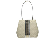 Michael Kors Pratt Leather & PVC Bucket Shoulder Bag