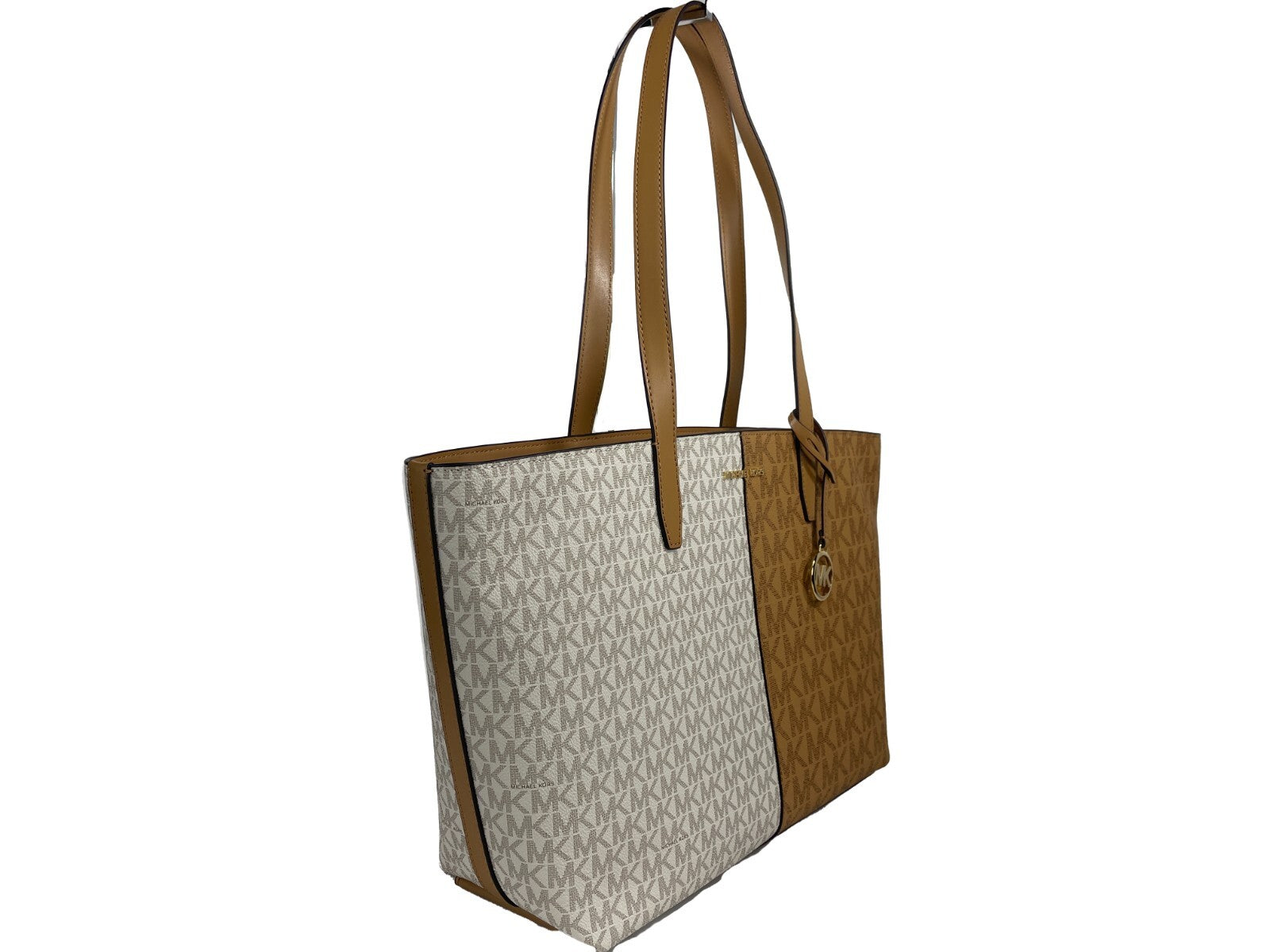 Michael Kors Deer Multi PVC Leather Zip Top Tote Bag