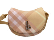 Burberry Mini Check Rocking Horse Peach Crossbody Bag