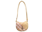 Burberry Mini Check Rocking Horse Peach Crossbody Bag