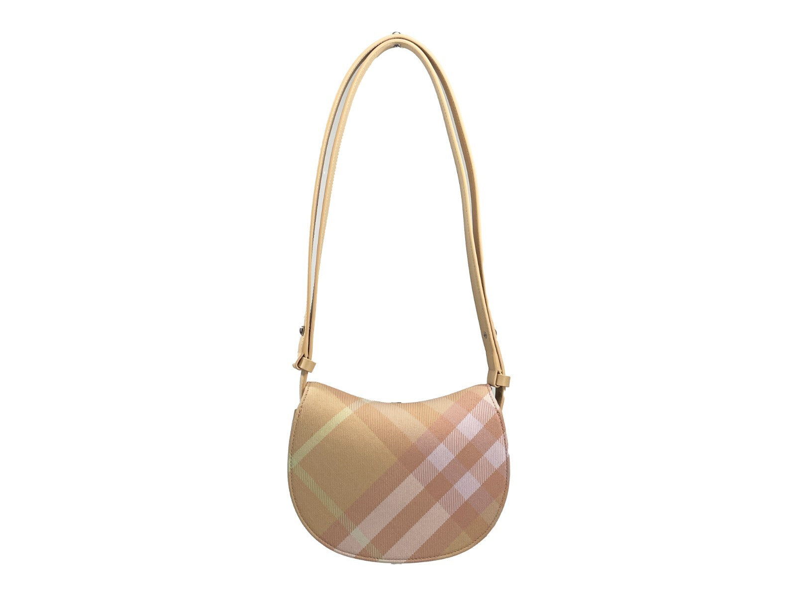 Burberry Mini Check Rocking Horse Peach Crossbody Bag