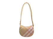 Burberry Mini Check Rocking Horse Peach Crossbody Bag