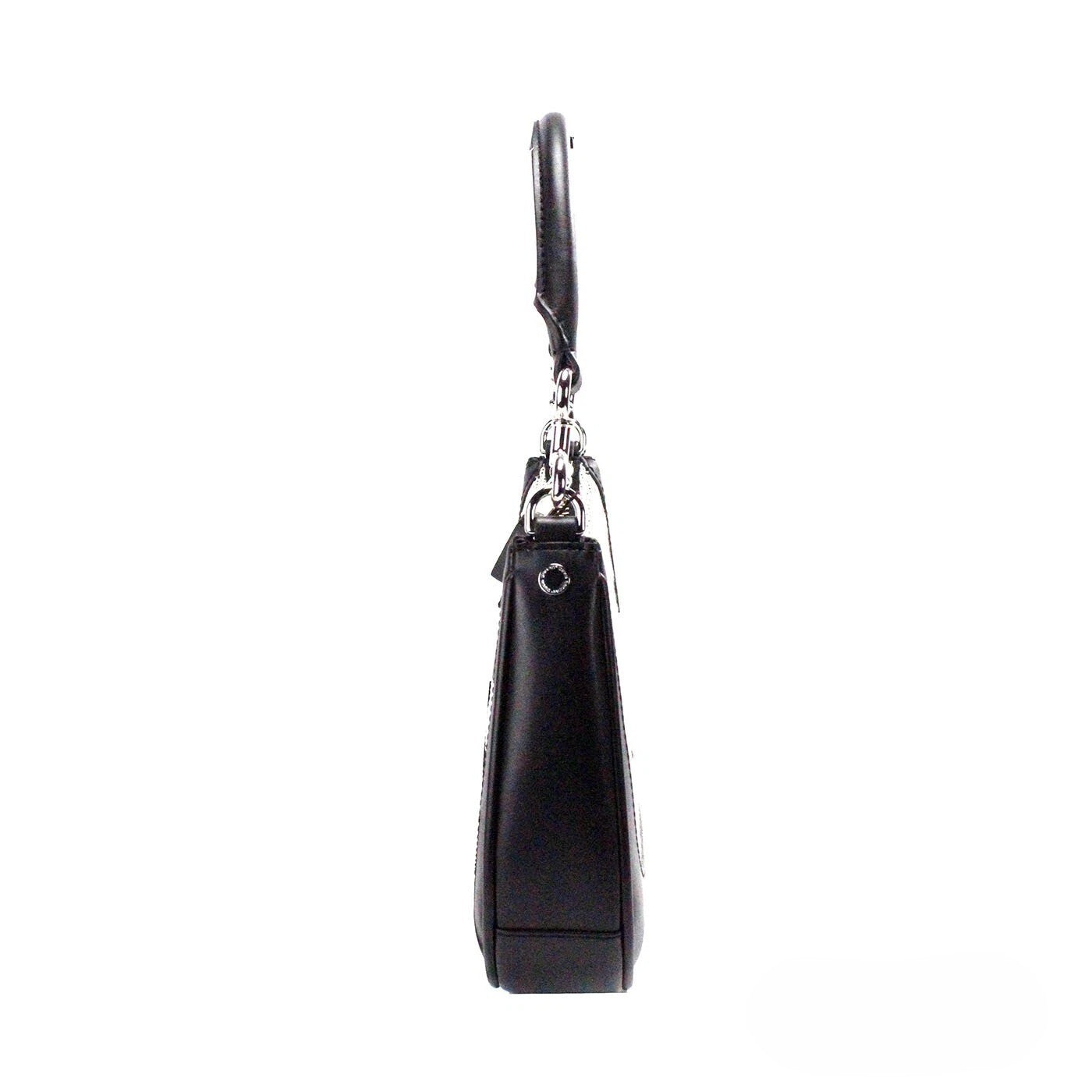Marc Jacobs Natural Black Canvas Leather Hobo Shoulder Handbag