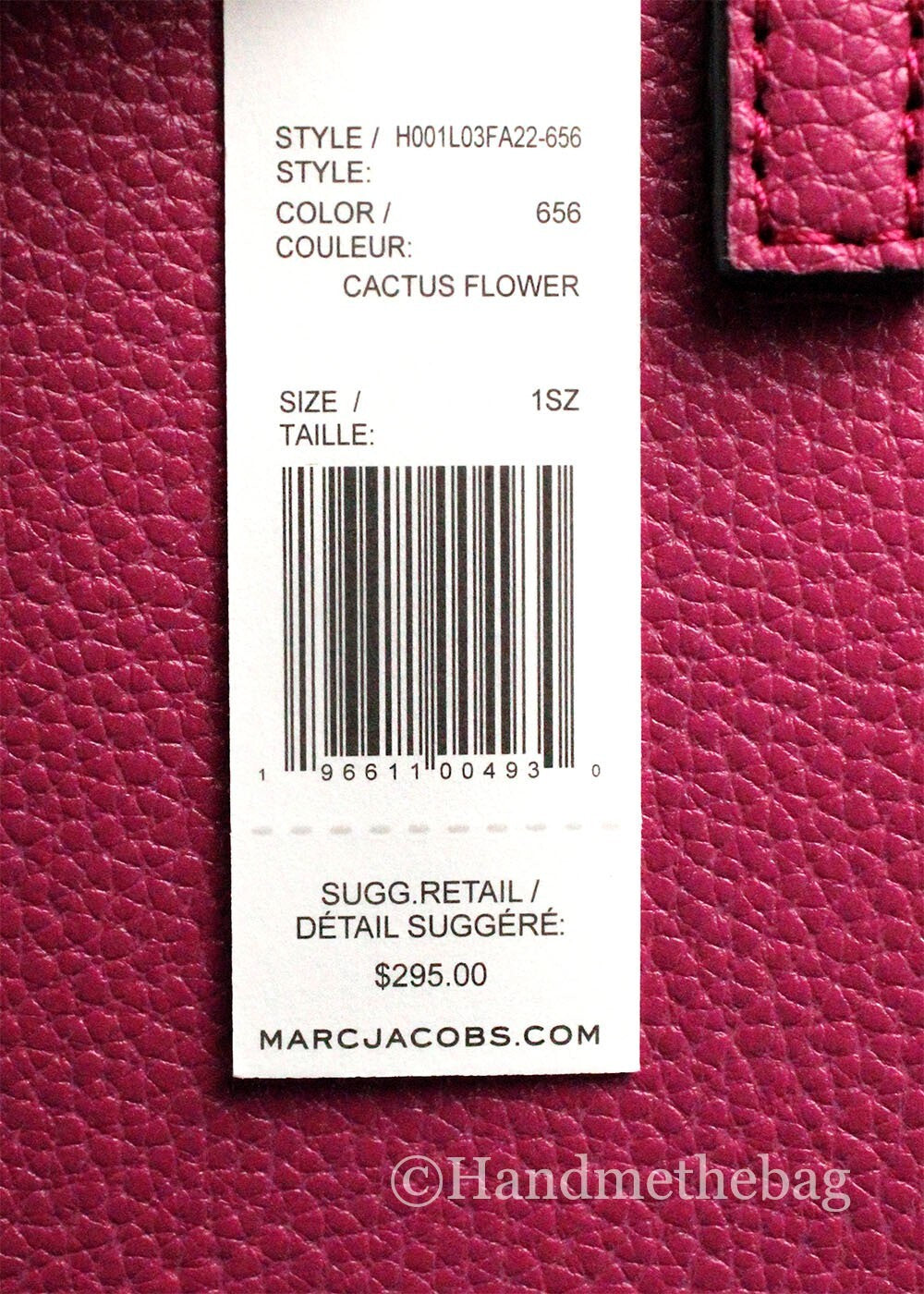 Marc Jacobs Cactus Flower Pebbled Leather Crossbody Tote Bag
