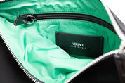Versace svart nylon Medusa konvertibel kuvertväska/clutch
