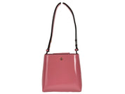 Tory Burch Patent Emerson Small Bucket Bag i rosa