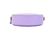 Versace Lilac Pebbled Leather Camera Case Crossbody Bag