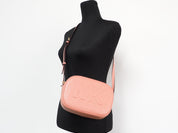 Michael Kors Jet Set Travel Sherbert Leather Oval Camera Crossbody Bag