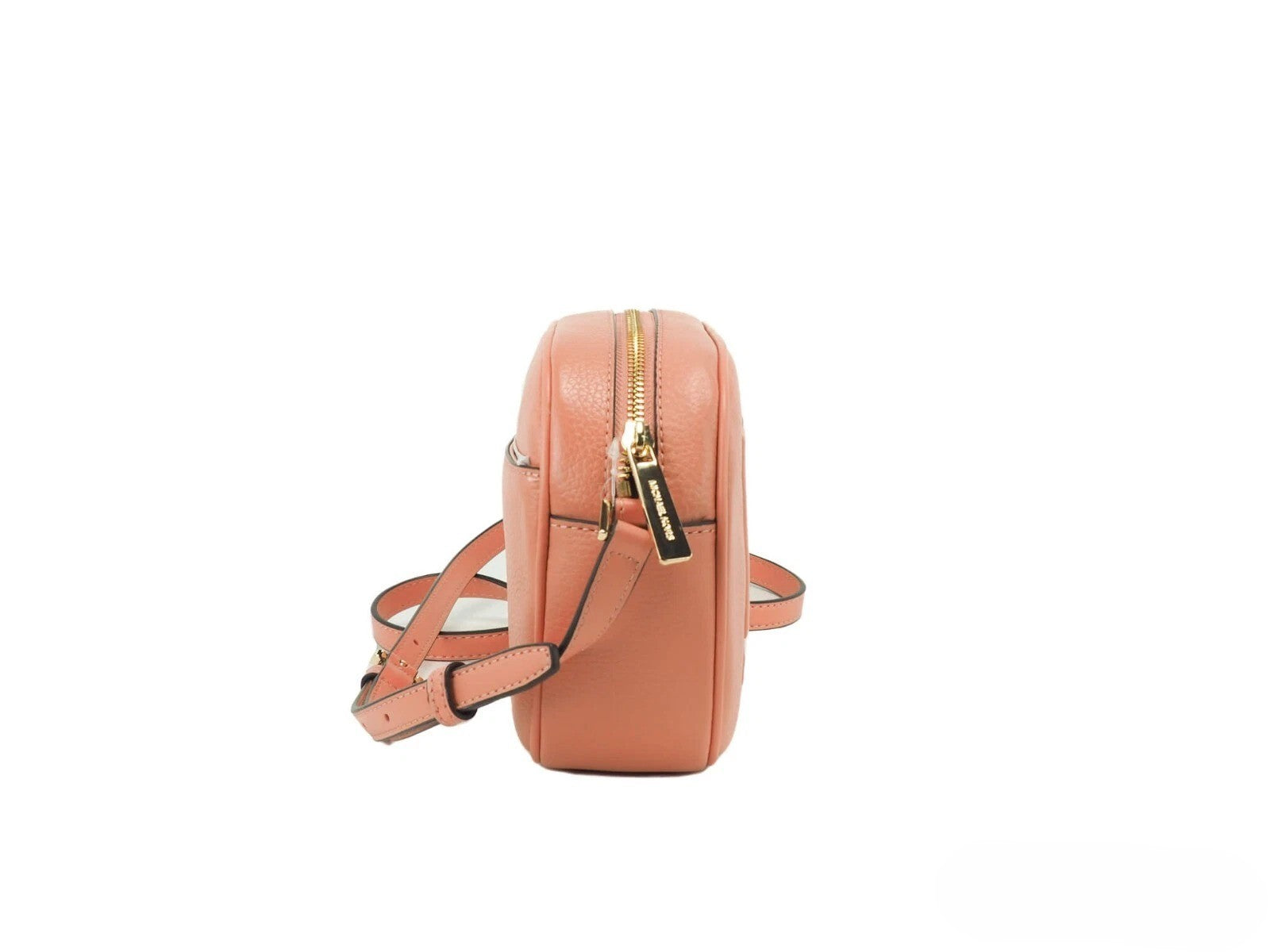 Michael Kors Jet Set Travel Sherbert Leather Oval Camera Crossbody Bag