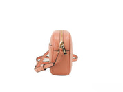 Michael Kors Jet Set Travel Sherbert Leather Oval Camera Crossbody Bag