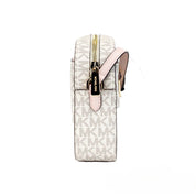 Michael Kors Vanilla Signature Saffiano Leather Crossbody Handbag