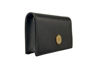 Versace Black Mini Chain Wallet Crossbody Bag