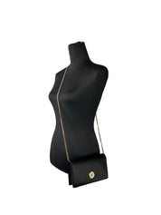 Versace Black Mini Chain Wallet Crossbody Bag