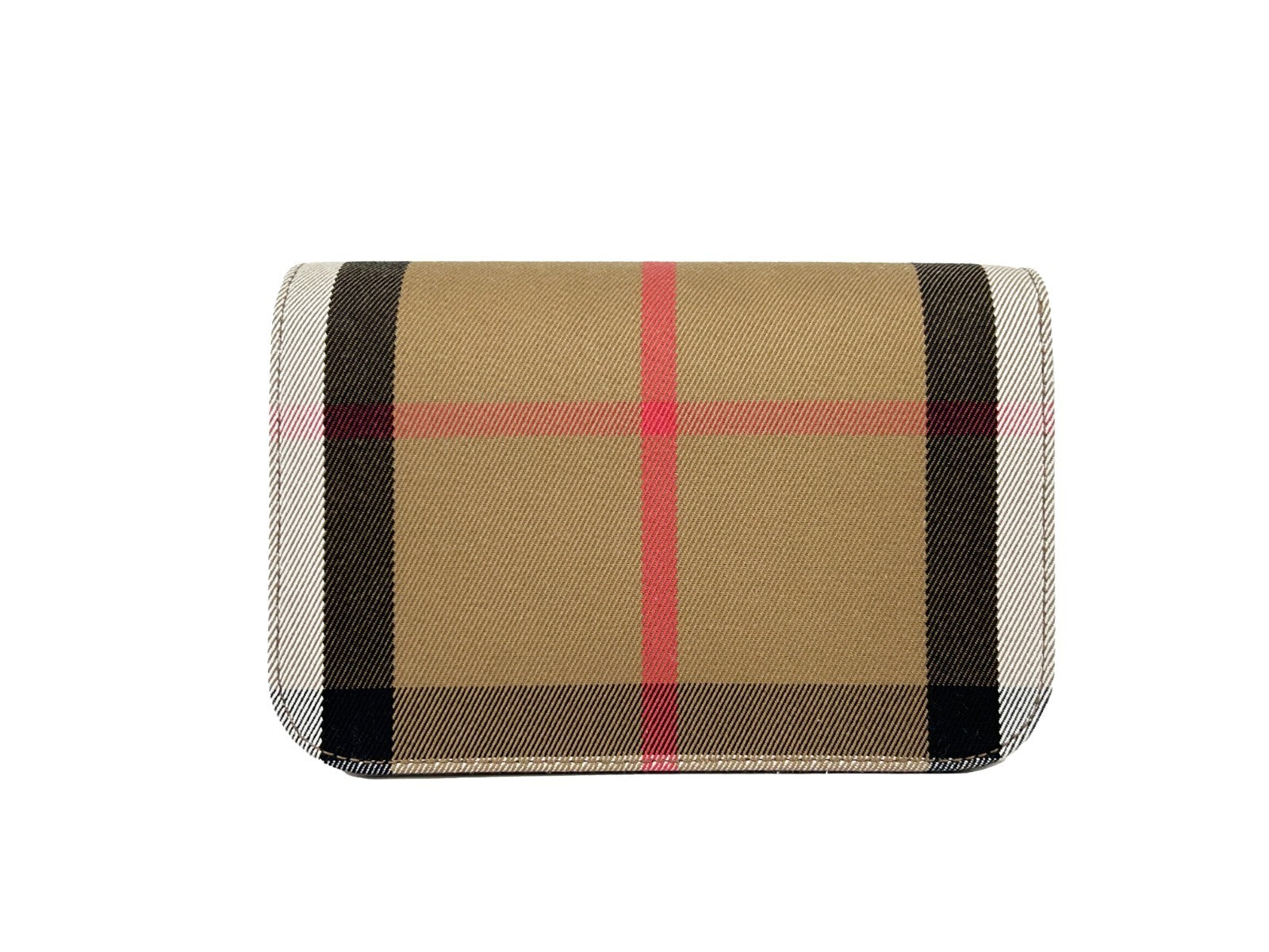 Burberry Small Leather Madison Crossbodyväska med rutmönster