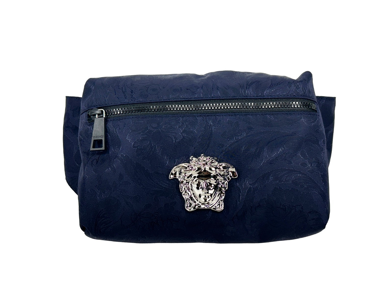 Versace Navy Nylon Medusa Belt Bag