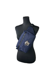 Versace Navy Nylon Medusa Belt Bag