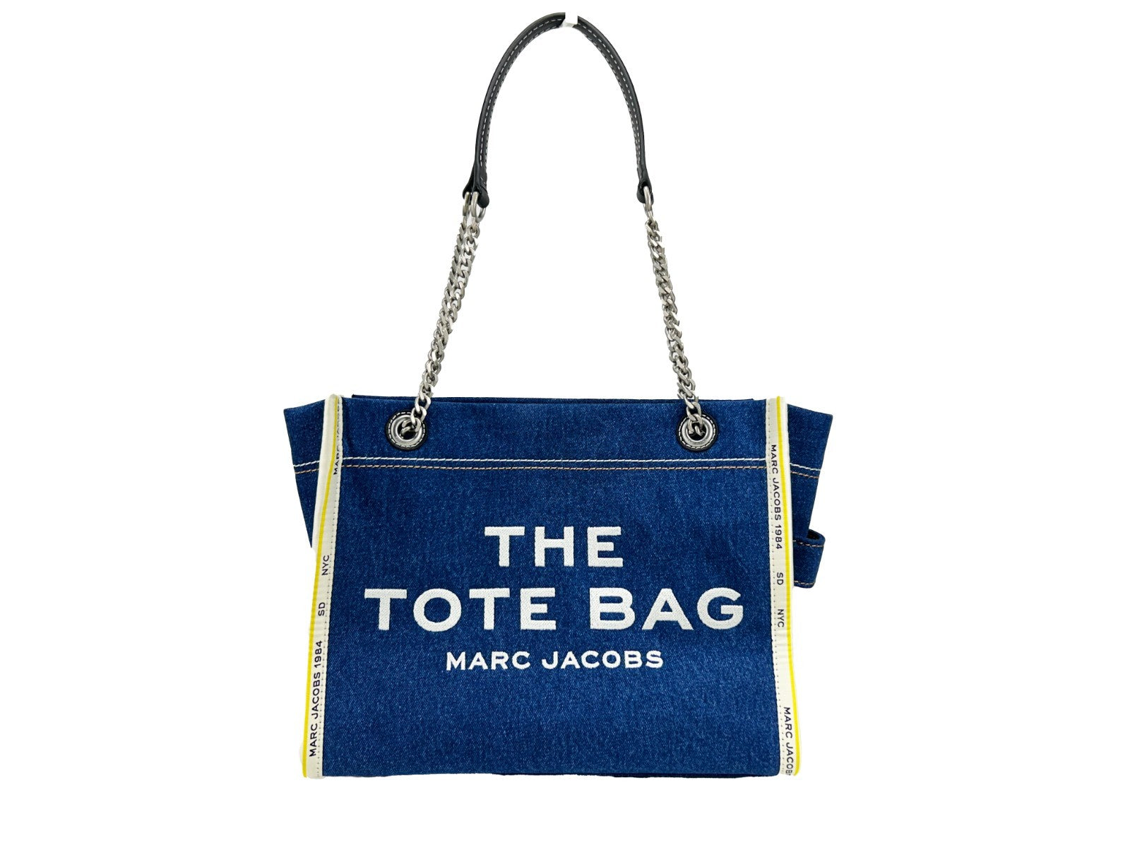 Marc Jacobs Blue Denim The Tote Bag med kedjerem