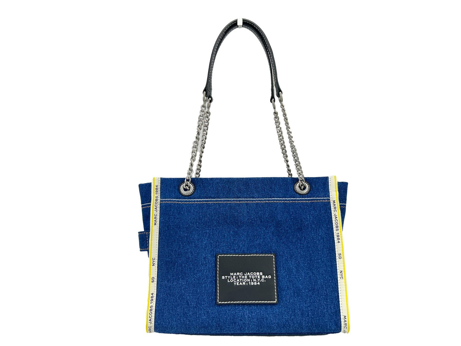 Marc Jacobs Blue Denim The Tote Bag med kedjerem