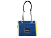 Marc Jacobs Denim The Tote Bag Small med kedjerem