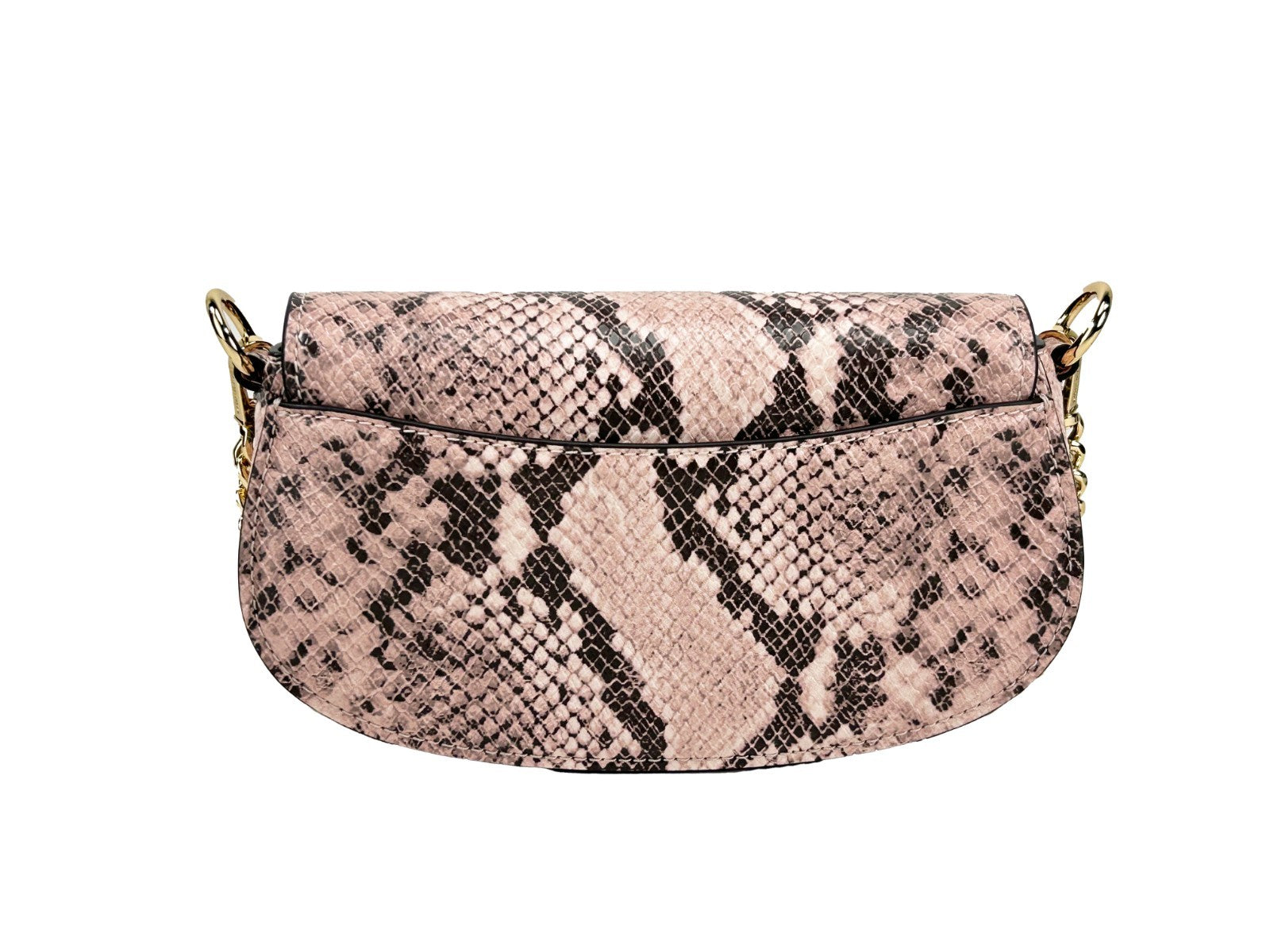 Michael Kors Mila Small Pink Snakeskin Messenger Crossbody Bag