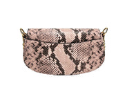 Michael Kors Mila Small Pink Snakeskin Messenger Crossbody Bag
