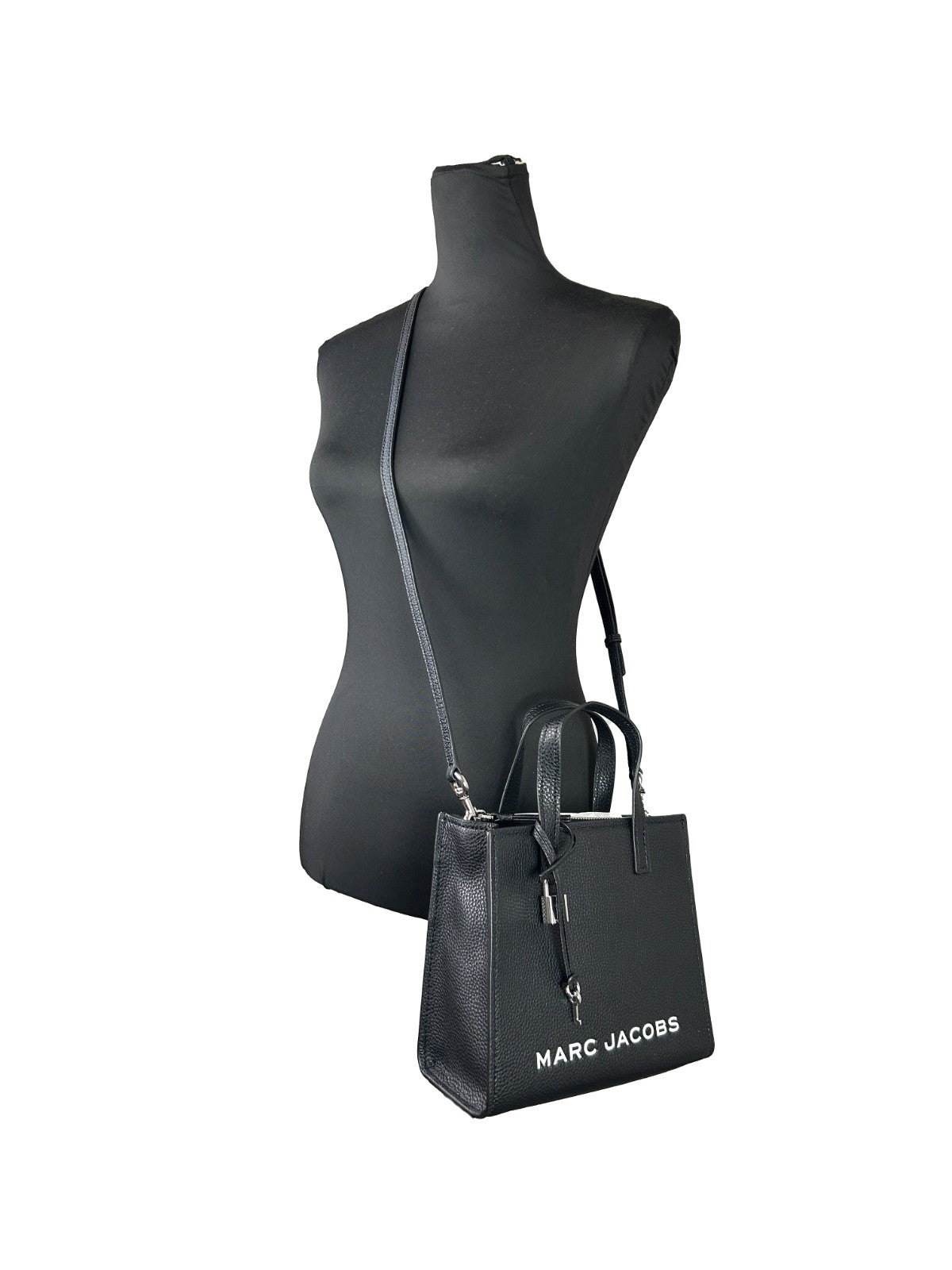 Marc Jacobs Mini Grind Black Pebbled Leather Crossbody Bag