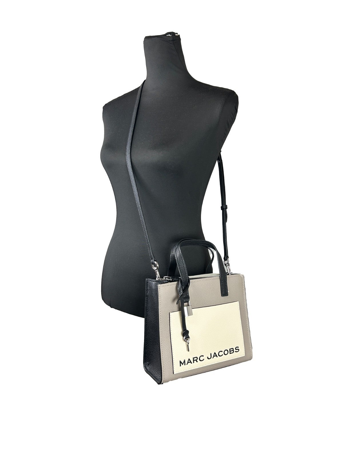 Marc Jacobs Grind Mini Tote Crossbody-väska i präglat läder