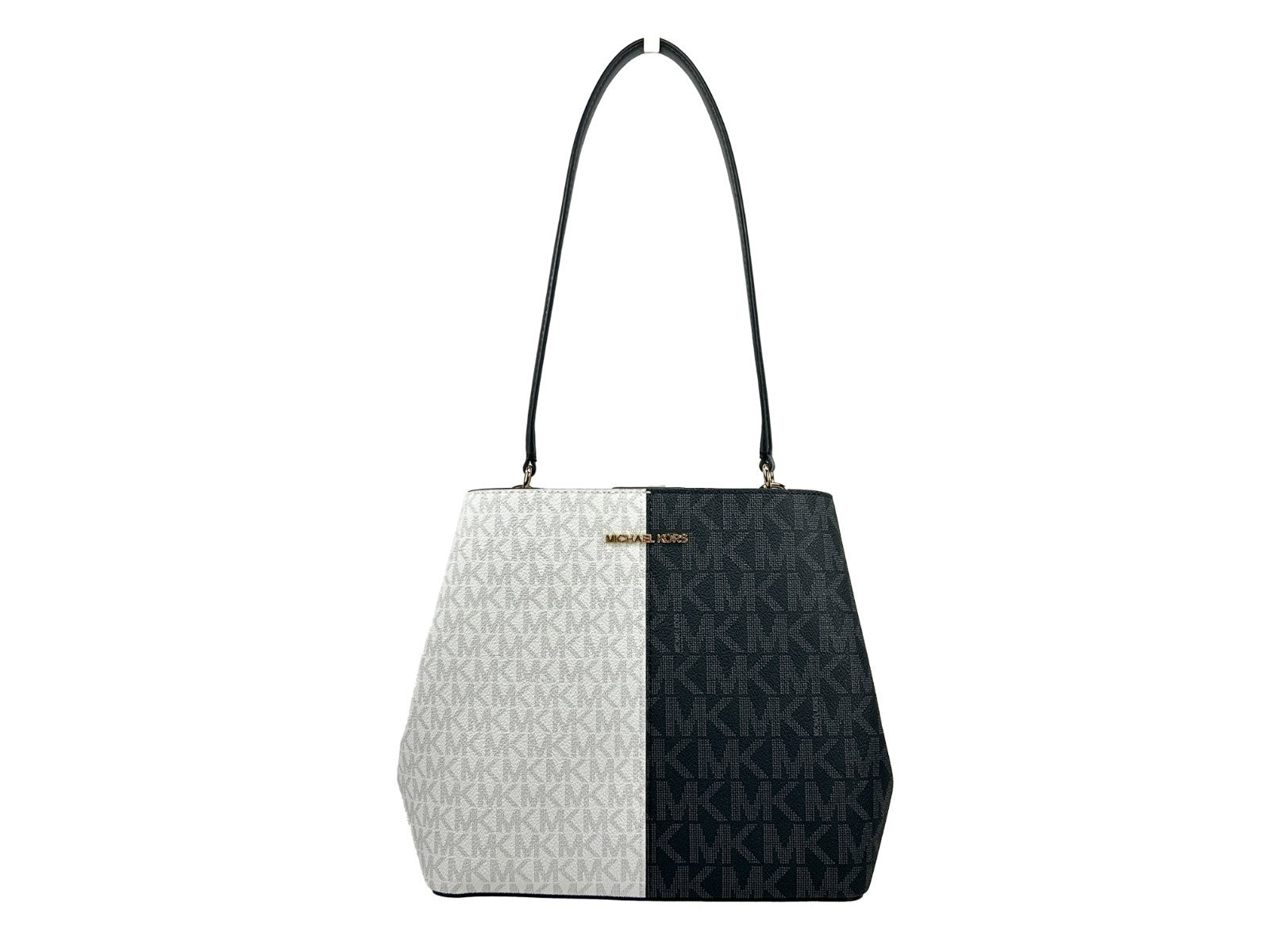 Michael Kors Black Multi Pratt Signature Bucket Bag