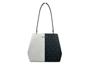 Michael Kors Black Multi Pratt Signature Bucket Bag